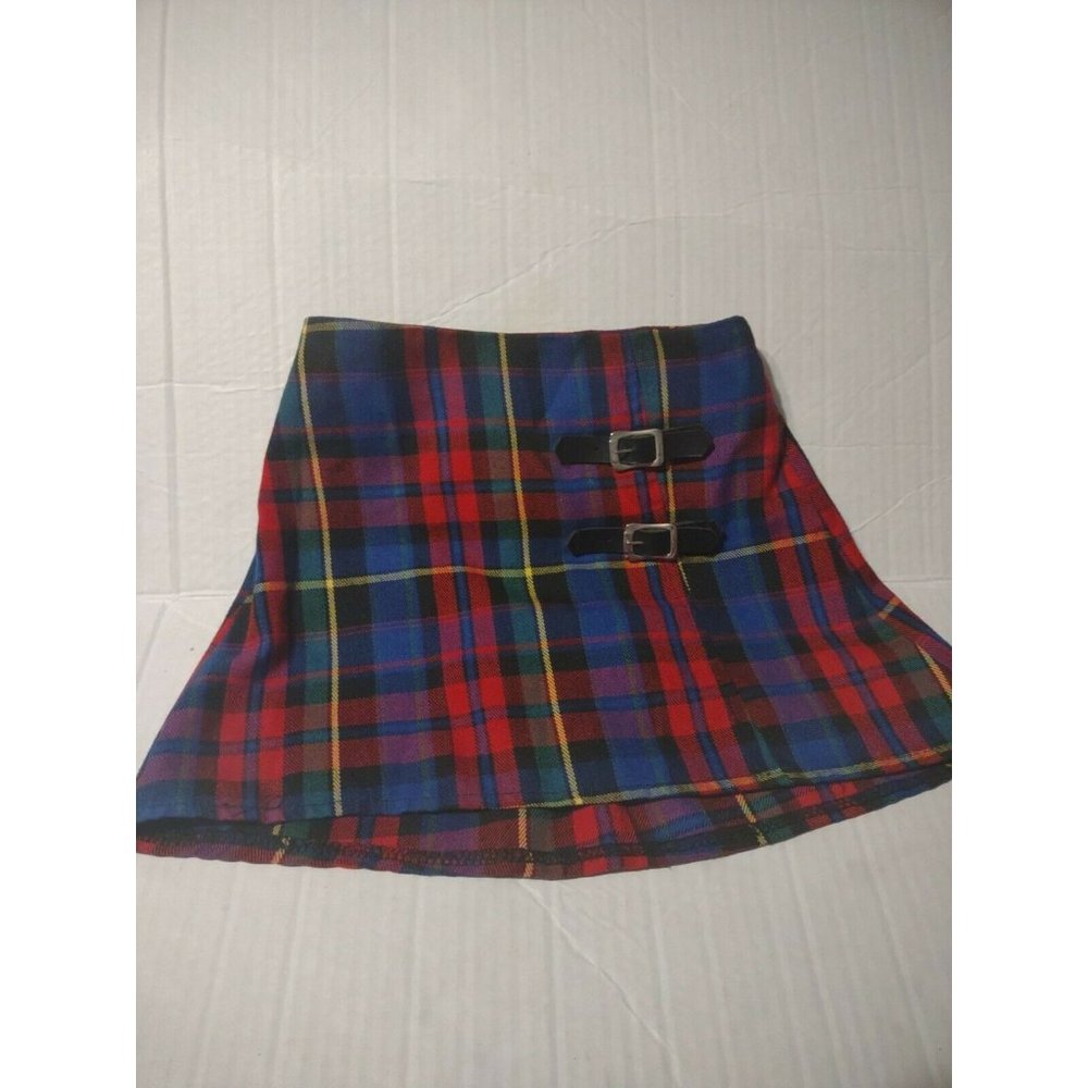 Vintage LA TOUCH Tartan Pleated Polyester Skirt, Girls 4